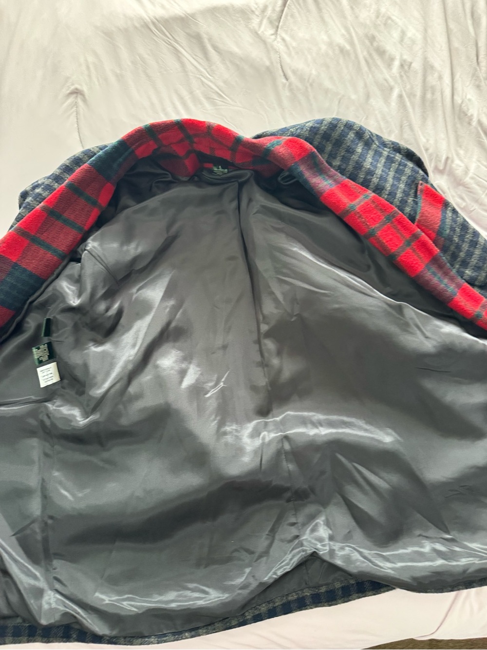Lauren Ralph Lauren Authentic Dry Goods Vintage Wool Plaid Blazer large 1990s - Picture 13 of 15